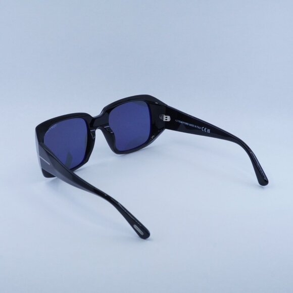 Tom Ford Ryder-02 FT1035-N 01A Sunglasses Black Square Frame, Smoke Lenses - Picture 6 of 12